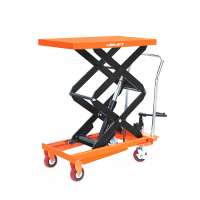 Mobile 500kg small hand hydraulic lifting platform trolley lift tables