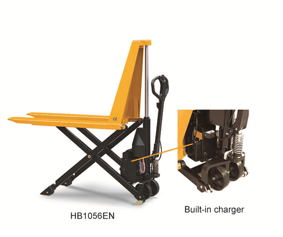 Hand High Lift Pallet Truck with Built-in Charger Model HBST-1056EN