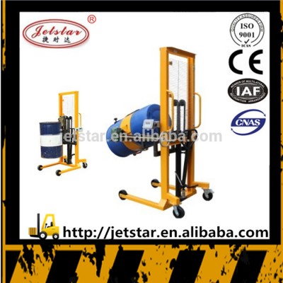 Manual lightweight 300kg oil drum pallet fork lift stacker